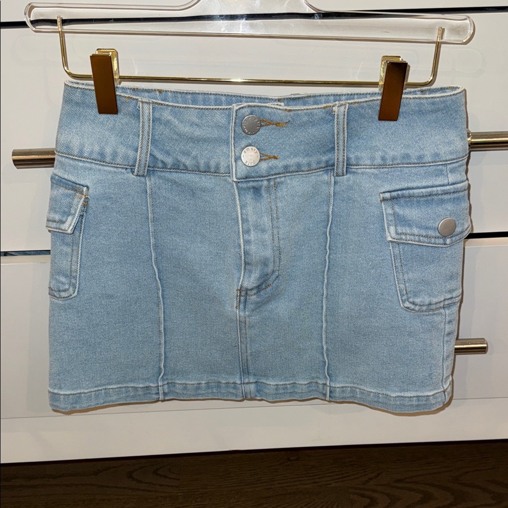 Emory Park Light Blue Denim Mini Skirt